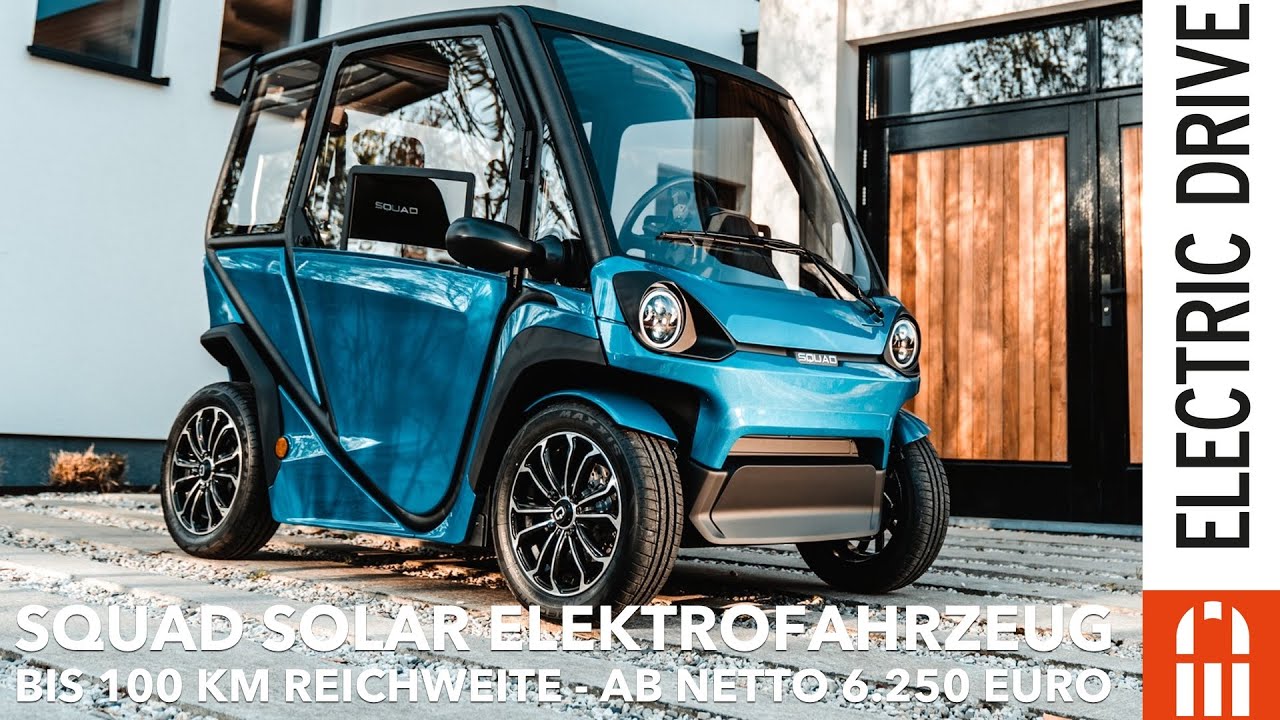 SQUAD Solar Elektrofahrzeug ab 6.250 Euro (netto) | technische Daten Abmessungen Reichweite