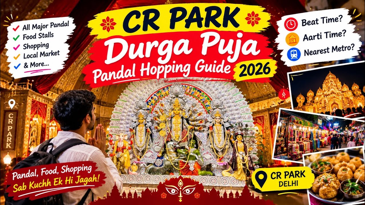 CR Park Durga Puja 2026, CR Park Pandal Hopping Guide, Durga Puja in Delhi 2026