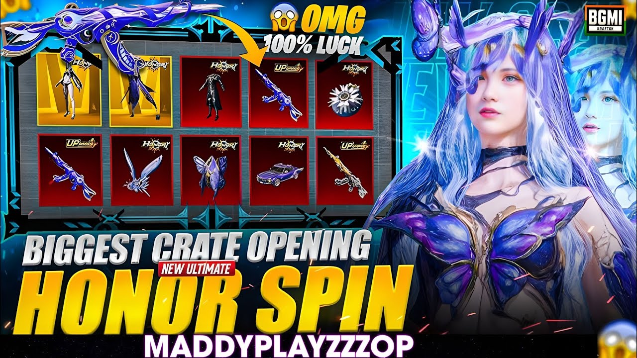 NEW HONOR SPIN + ACE32UPGRADE ULTIMATE SET | BIG CRATE OPENING | BGMI & PUBG MOBILE
