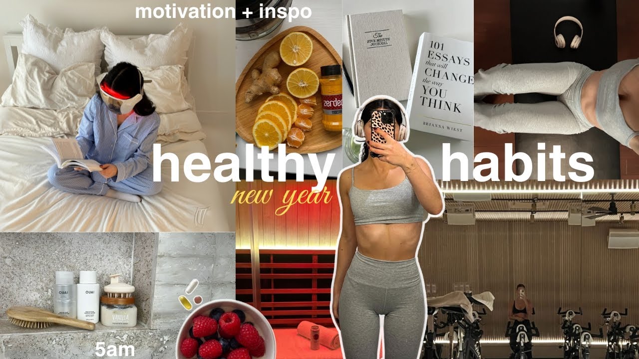 new year HEALTHY HABITS 🌱 my daily routine for a productive + healthy year *ultimate motivation*