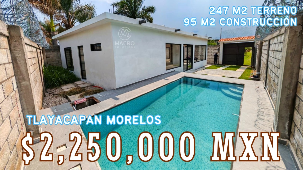 🏡CASA EL FARO en VENTA Tlayacapan, Morelos ‼️UNA PLANTA con alberca 😱