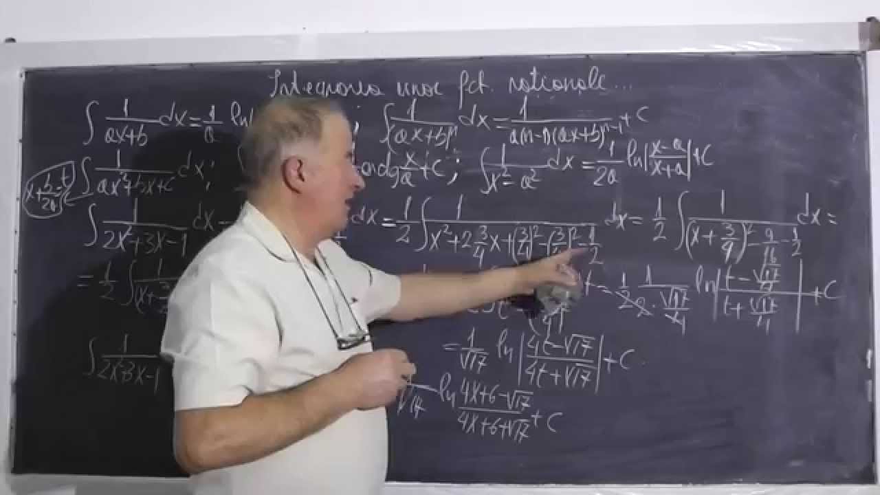 1/2 Lectia 343 - Primitive ale unor functii rationale sau Integrarea functiilor rationale - Clasa 12