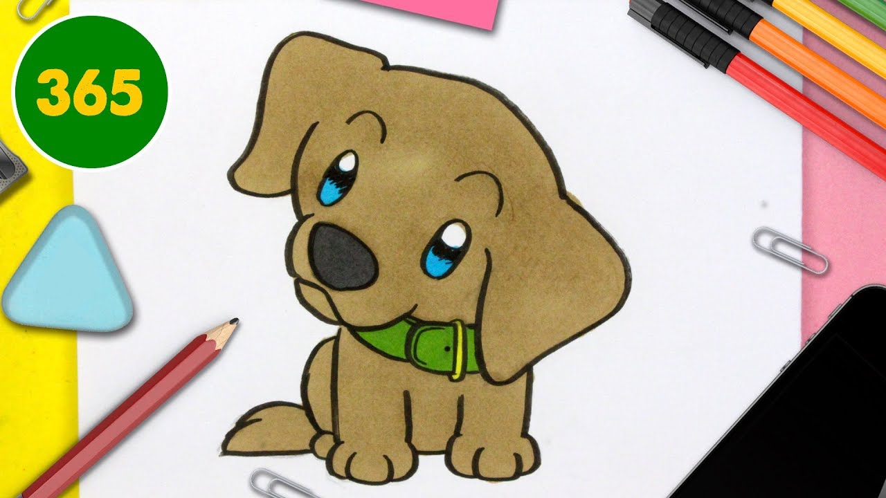 COMMENT DESSINER UN CHIEN LABRADOR KAWAII 🐶 comment dessiner un chiot très kawaii