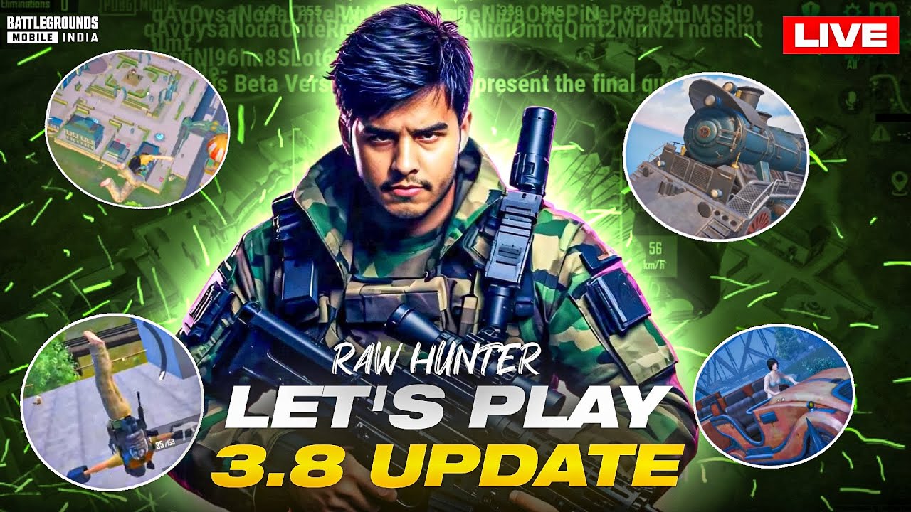 🔥LET'S PLAY 3.8 UPDATE | EVERY MATCH 25+KILLS | RAW HUNTER  #bgmilive #rawhuntergaming