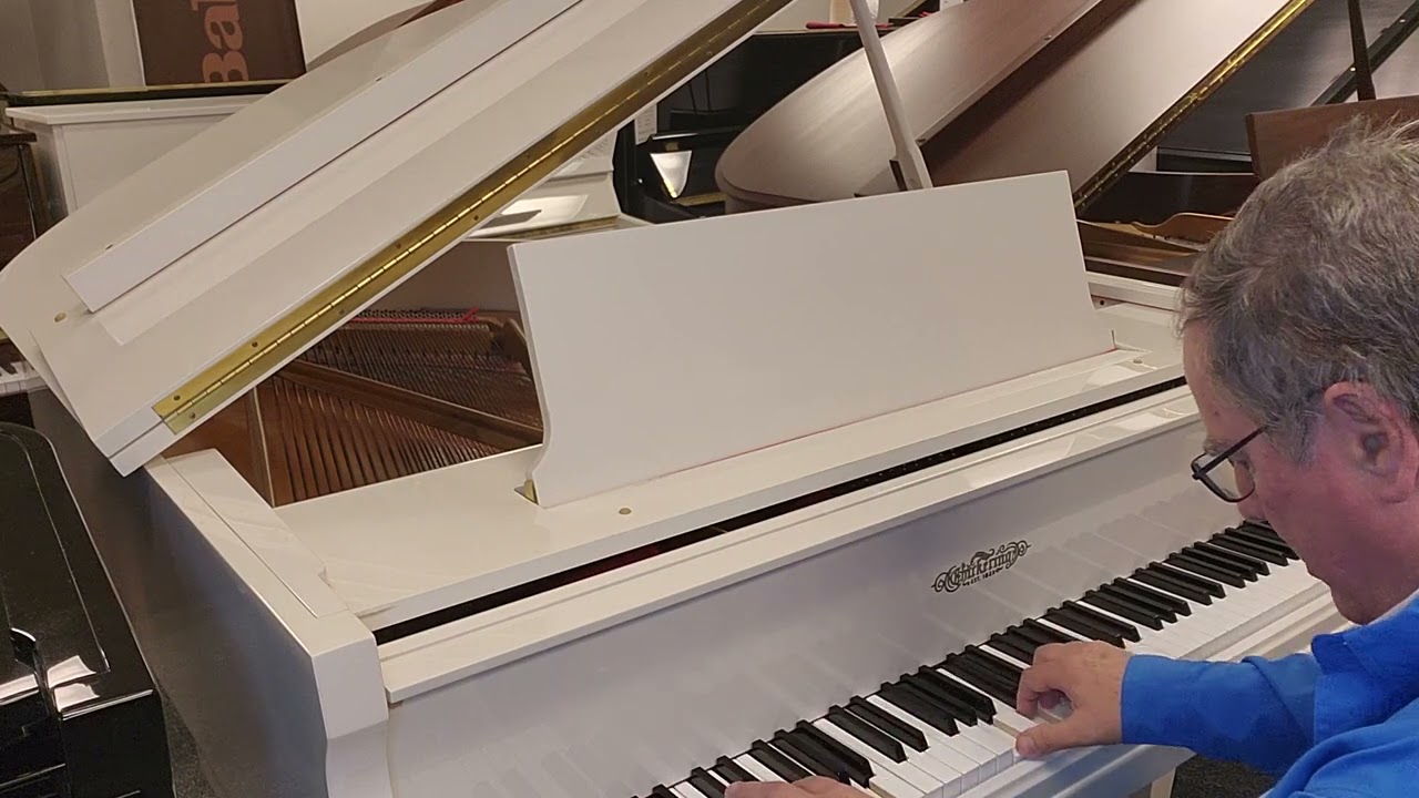 Quality American White Grand Piano on sale