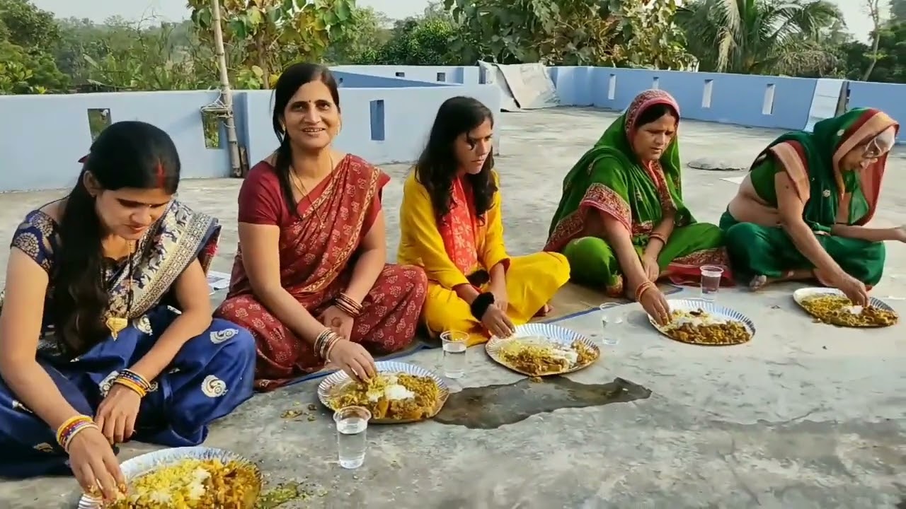 मिथिला के भोज के तैयारी और भोज | Mithila Bhoj | Maithili Vlogs | 2022 Vlog | Mamta Maithili
