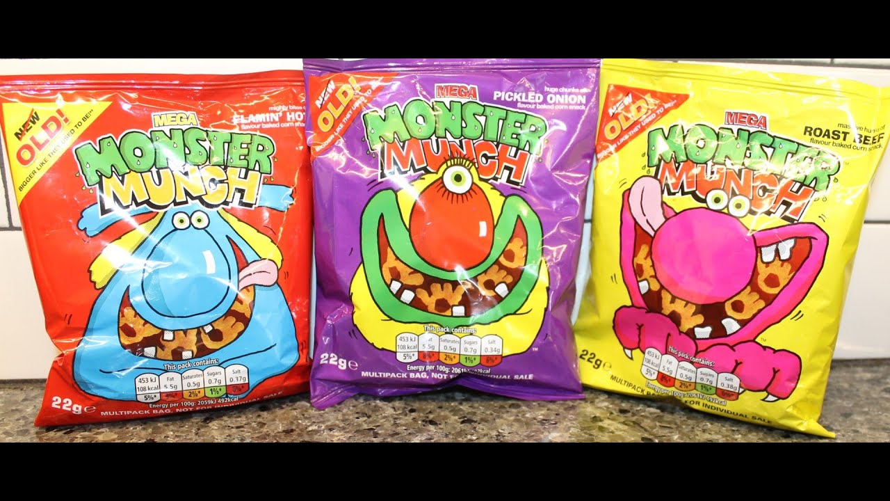 England Eatables #27 Mega Monster Munch: Flamin’ Hot, Pickled Onion & Roast Beef