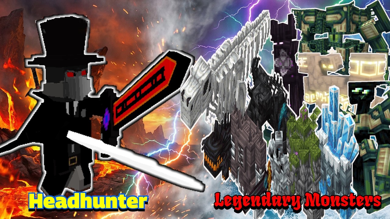 Headhunter VS Legendary Monsters | Minecraft |Mobs Battle