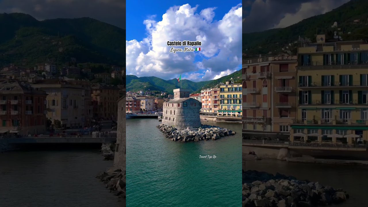Rapallo Castle 🏰 Liguria, Italy 🇮🇹 #castello #rapallo #porto #liguria #traveltipsro #drone #new