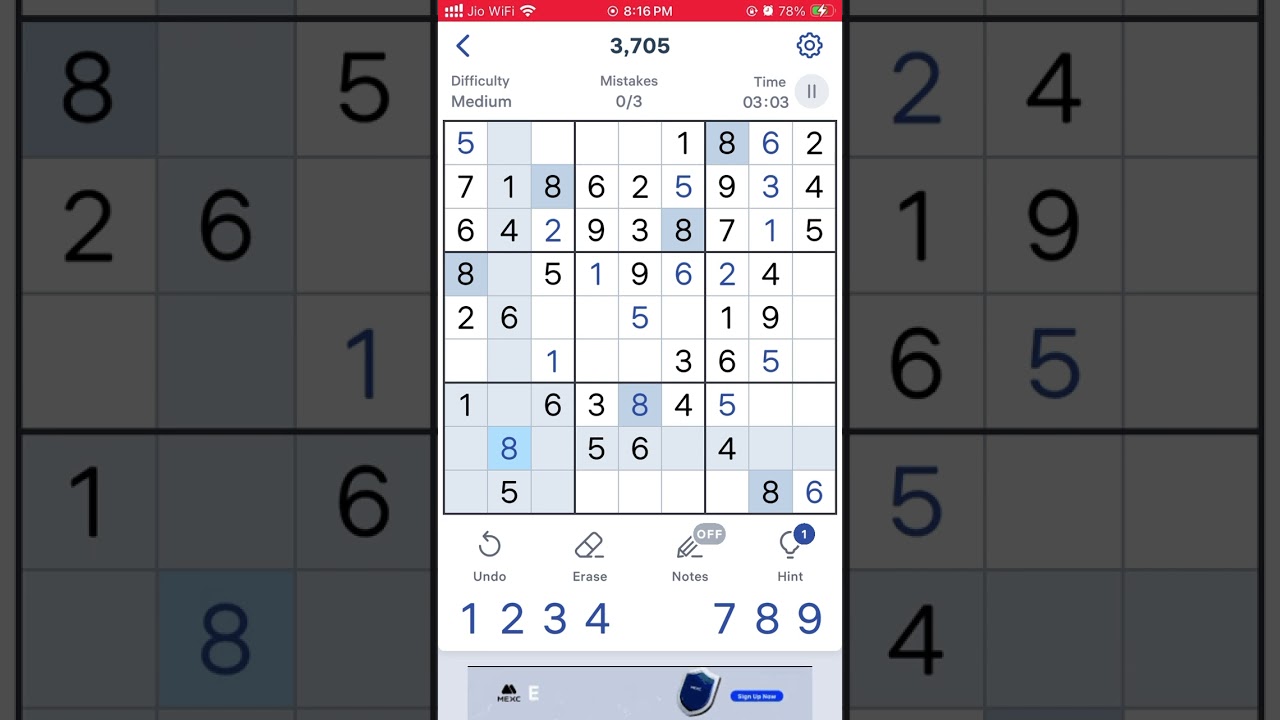 #sudoku gameplay #iphonegaming #mobilegaming Happy New Year 🥳😊🥰🤗