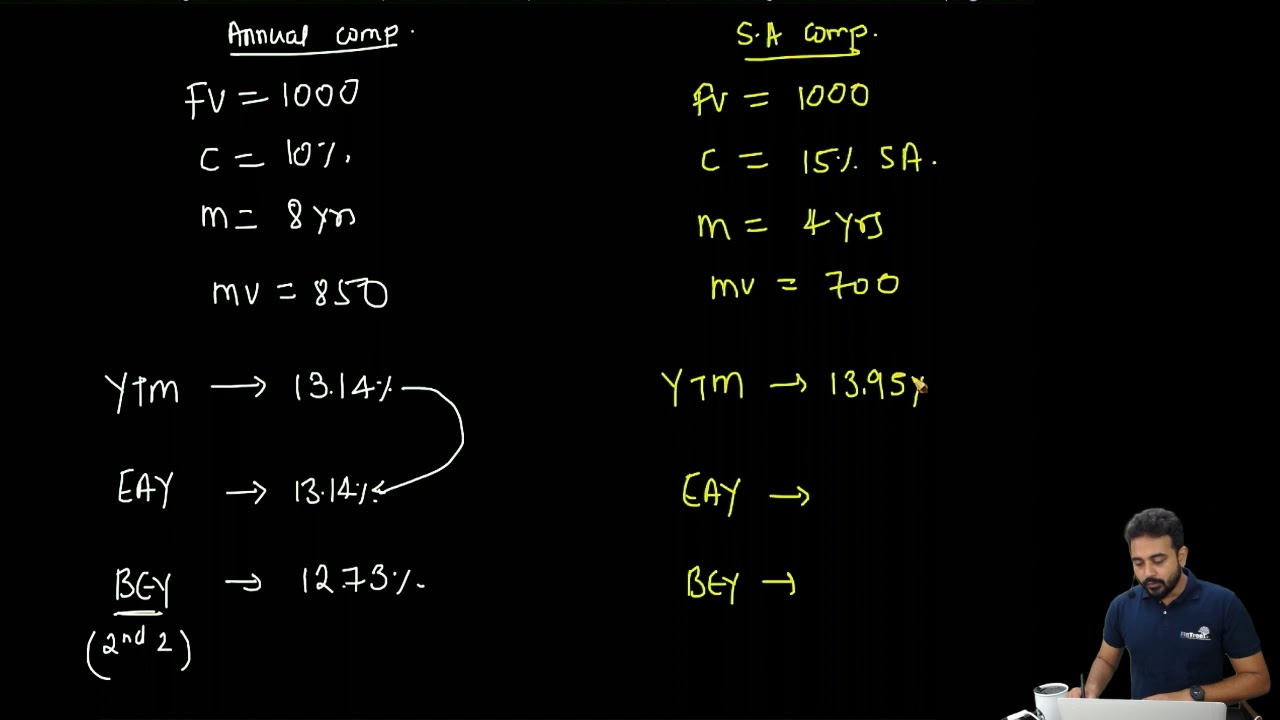 CFA level I: Fixed Income - BEY, EAY, True Yield, Street convention