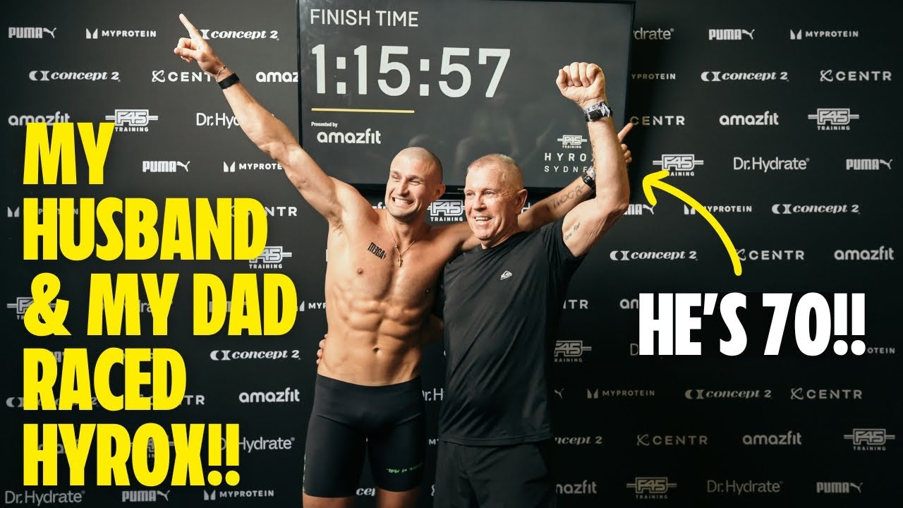 MY HUSBAND & DAD (70 YRS) RACED HYROX TOGETHER AND DROPPED AND EPIC TIME!!!