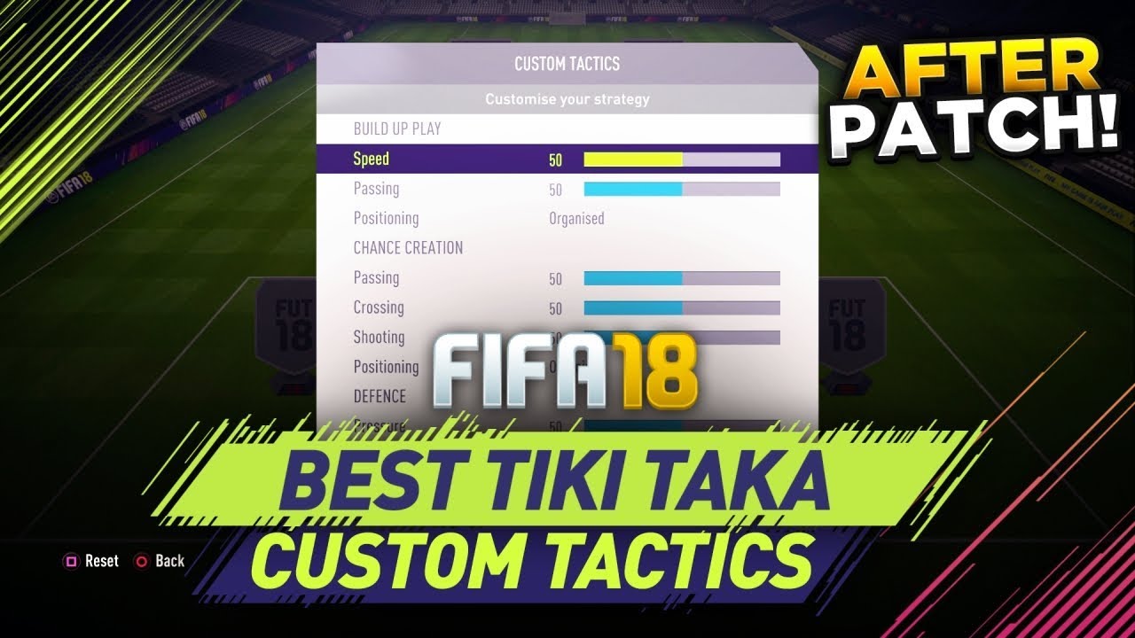 FIFA 18 AFTER PATCH BEST TIKI TAKA CUSTOM TACTICS! IMPROVE YOUR PASSING! TIPS & TRICKS