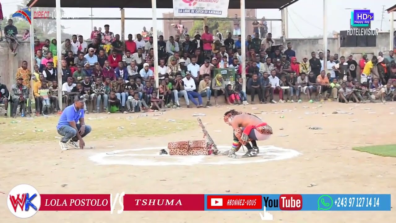LOLA POSTOLO VS TSHUMA COMBAT DE CATCH CONGOLAIS 2023 À LUBUMBASHI