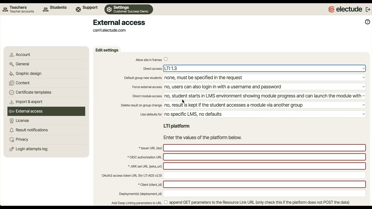 Getting Started with Electude - Admin. login