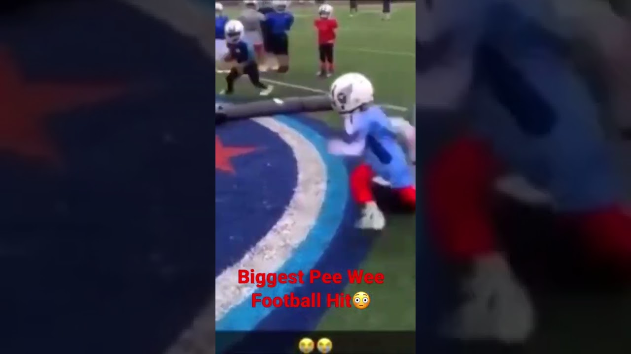 Biggest Pee-Wee Football Hit Ever 😳
