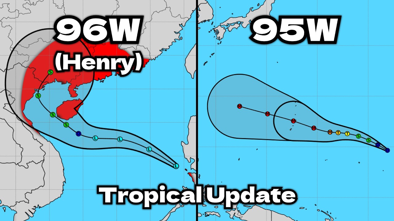 96W #HenryPH и 95W &mdash; обе системы представляют серьезную угрозу: обзор тропической ситуации