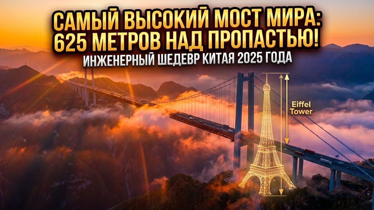 Почему мост Хуаян в два раза выше Эйфелевой башни?