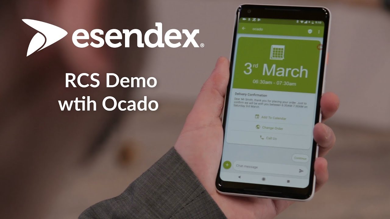 RCS Messaging demo with Ocado @ MWC 2018