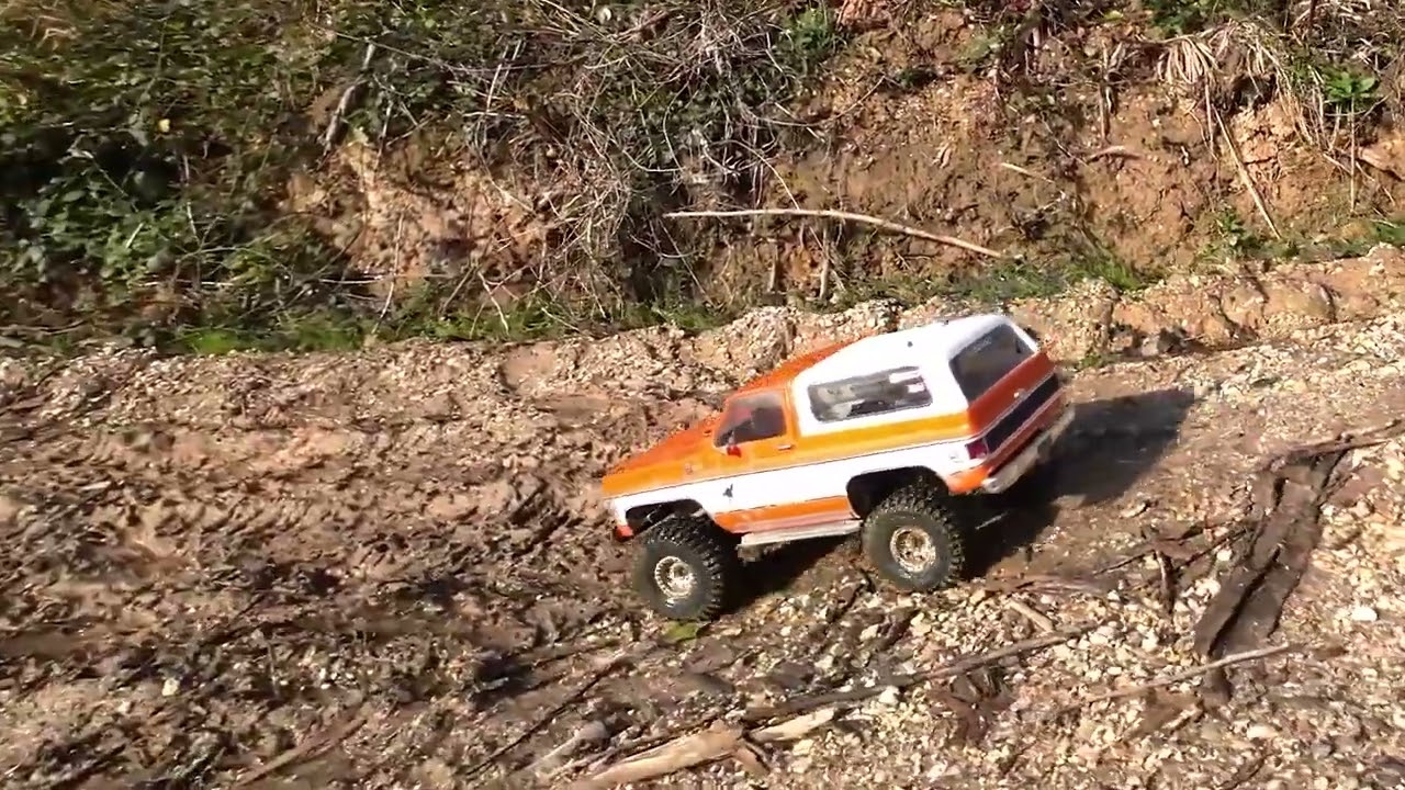 rolling the Chevy Blazer in the mud