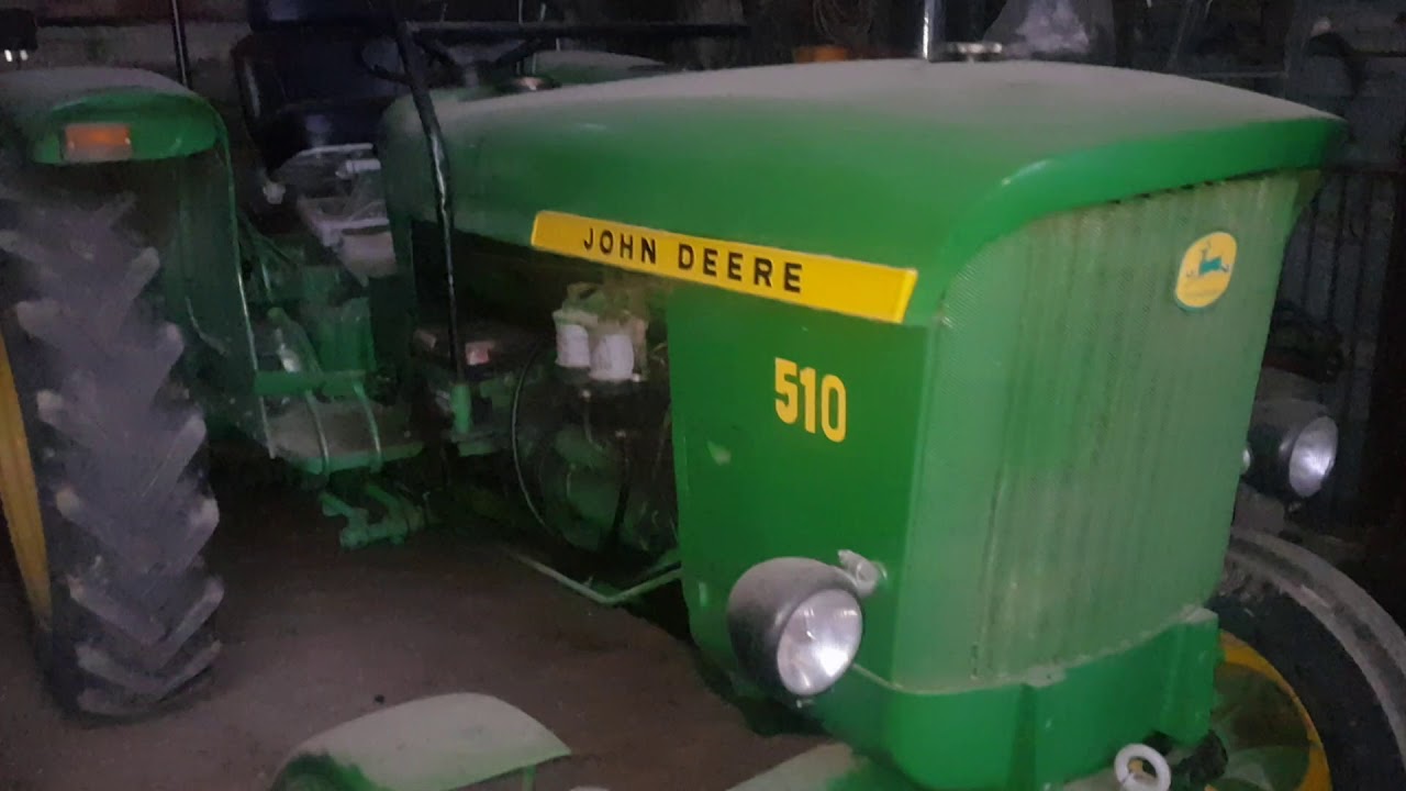John Deere 510 cold start.