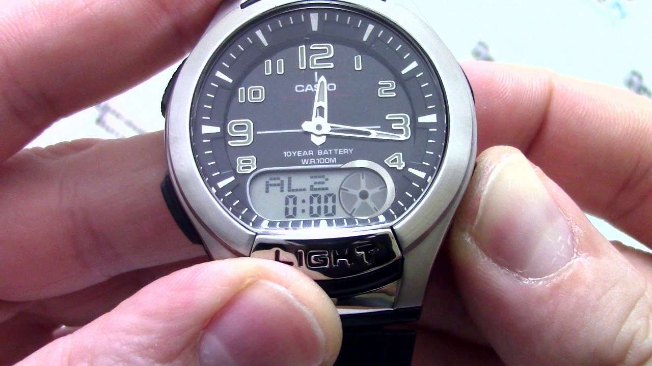 Часы Casio Illuminator AQ-180W-1B [AQ-180W-1BVEF] - Инструкция, как настроить