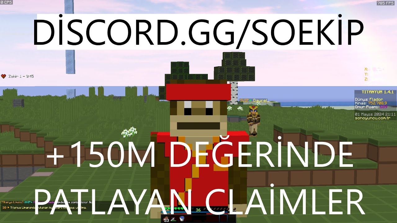 SPAWNERLI DOLU PATLAYAN CLAİMLER CASUS PVP - sonoyuncu titanyum