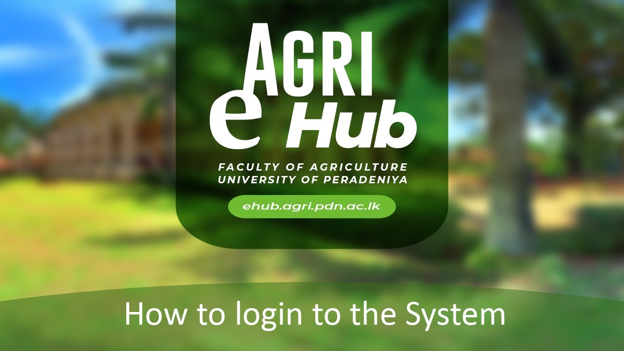 Agri e-Hub - How to login to the system
