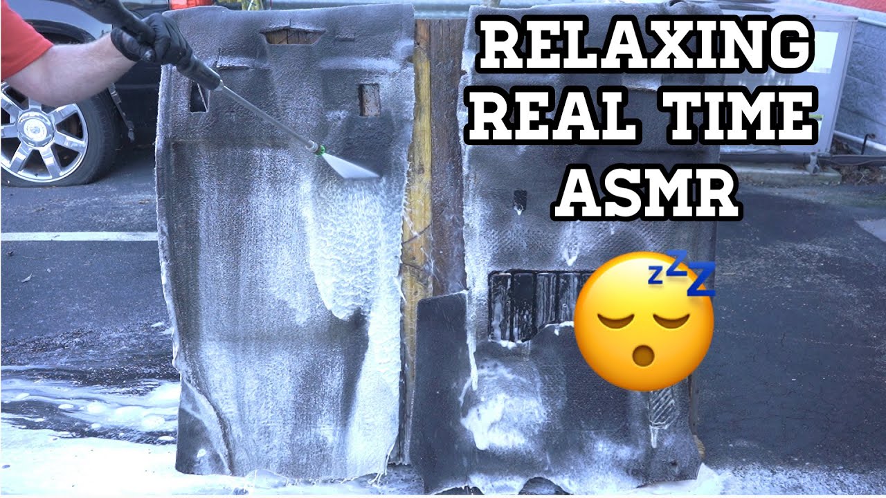 Super Cleaning MOLDY Carpets | Real Time ASMR | Insanely Satisfying Pressure Washing Car Detailing!