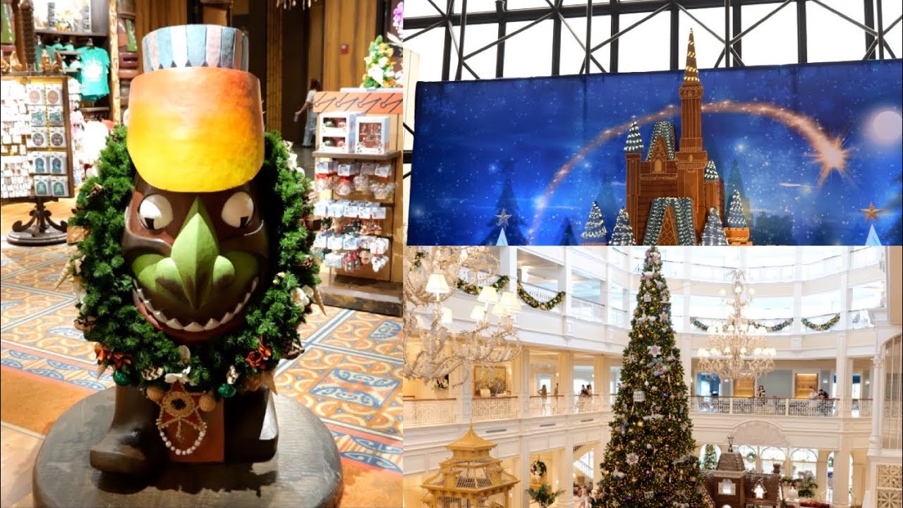 Magic Kingdom Monorail Resorts 2024 Christmas Decorations Tour in 4K | Walt Disney World Florida