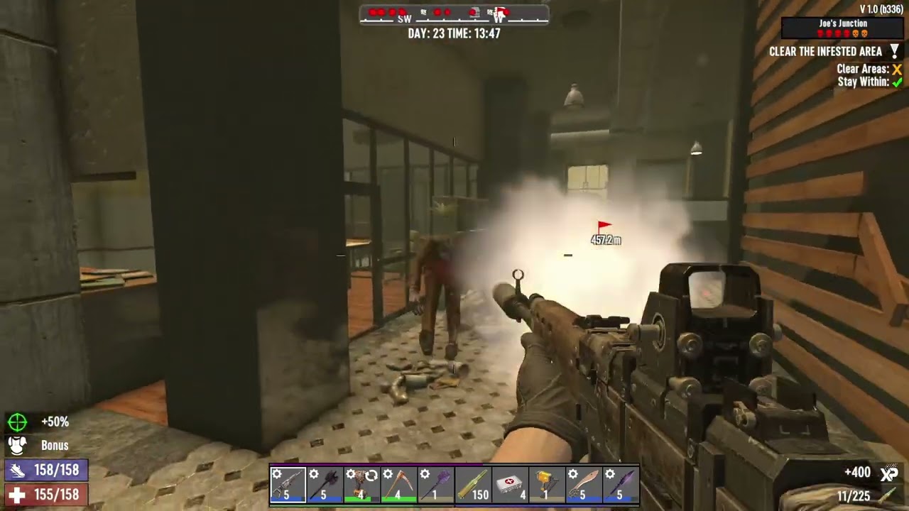 Equip a Sniper Rifle with Full Auto Mod so it's better in close range ? - 7 Days To Die v1.0