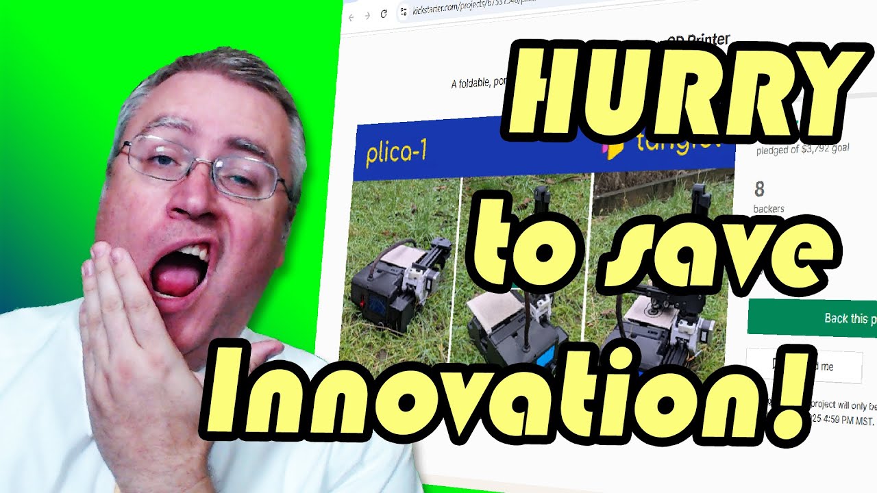 Kickstarter Bomb in Progress, the Plica-1 mini battery operated 3D printer