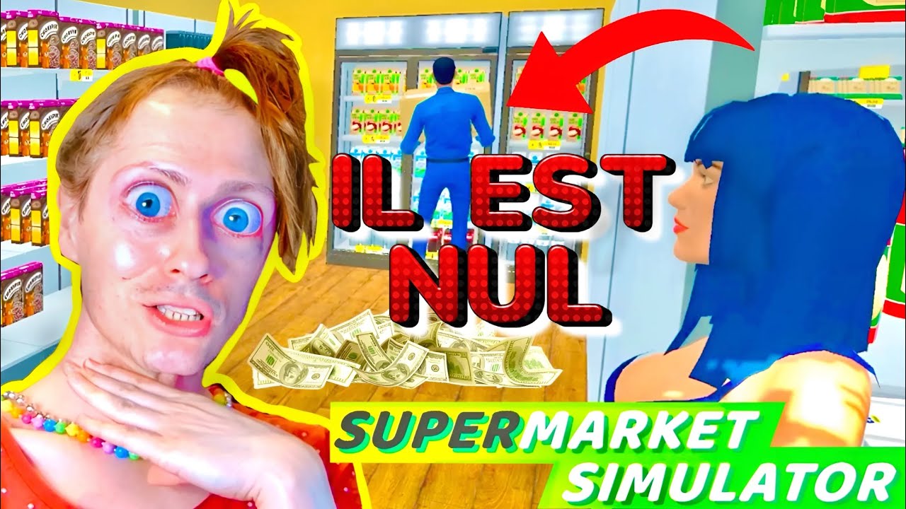 J’AI UN NOUVEAU EMPLOYÉ MAIS IL EST TROP BIZARRE ! Supermarket Simulator - Nadège Candle