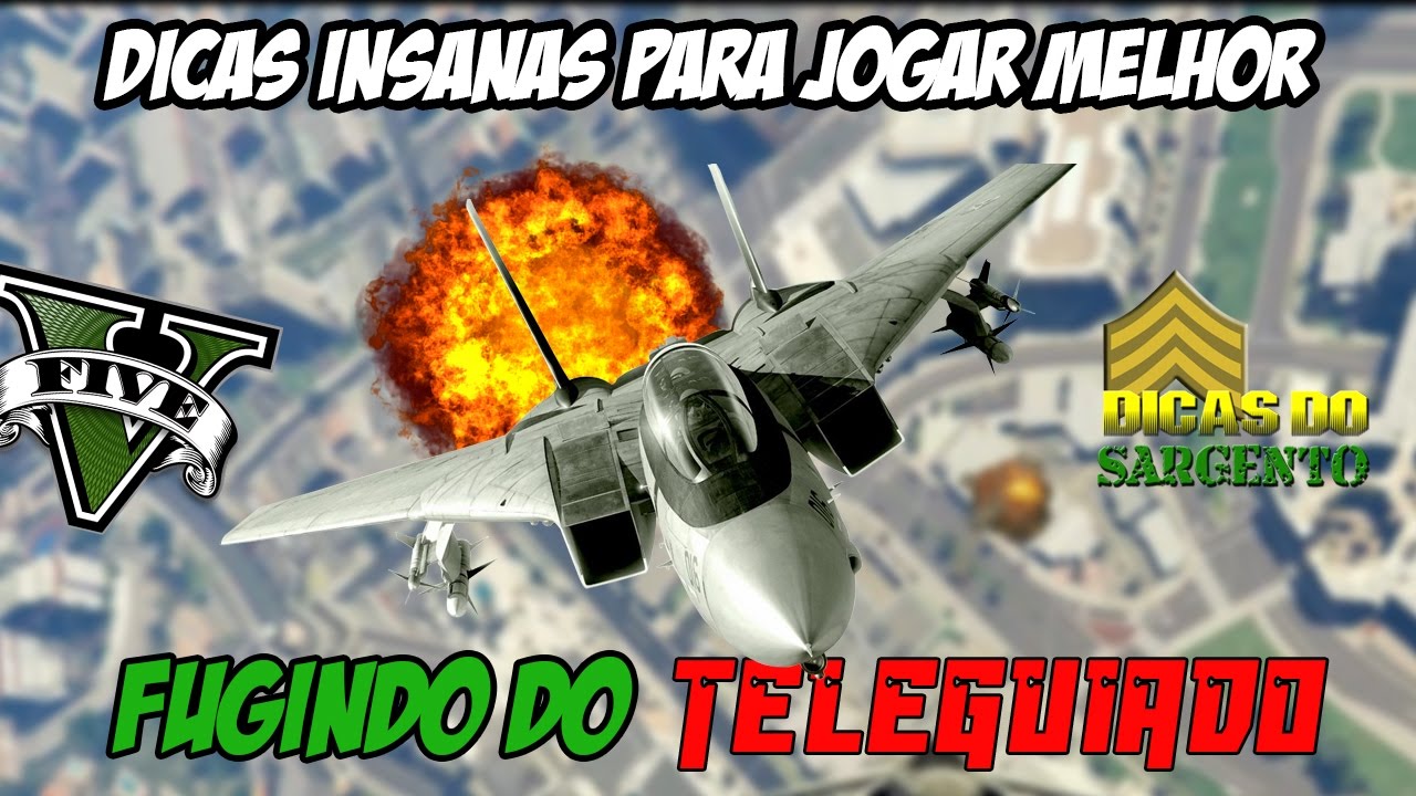 GTA 5 - DICAS INSANAS PARA ESCAPAR DE TELEGUIADOS COM O JATO
