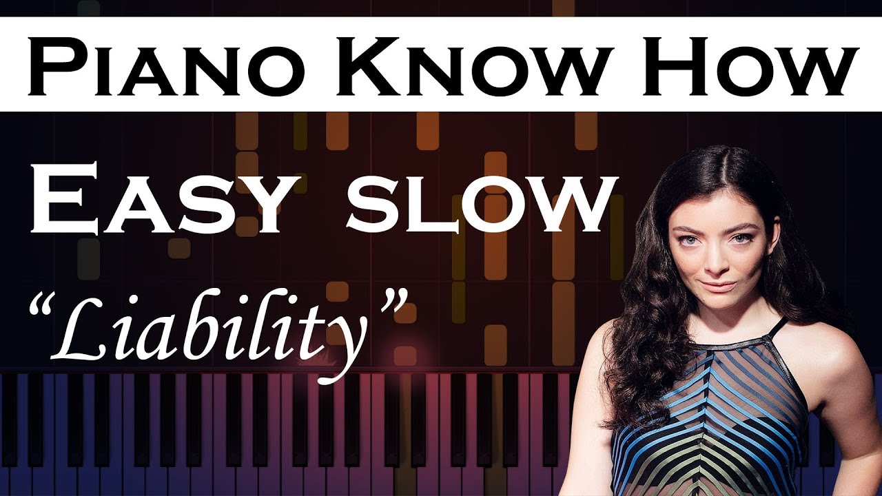Liability - Lorde - Easy SLOW Piano Tutorial