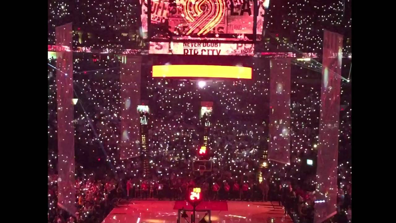 Player introductions from Blazers/Warriors Game 3 at the Moda Center