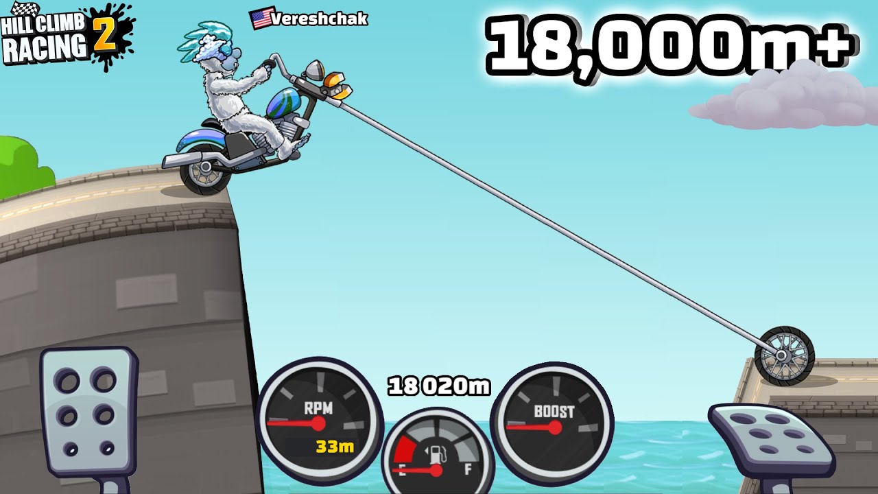 Hill Climb Racing 2 - World Record CHOPPER BIKE in City 18020m GamePlay Walkthrough