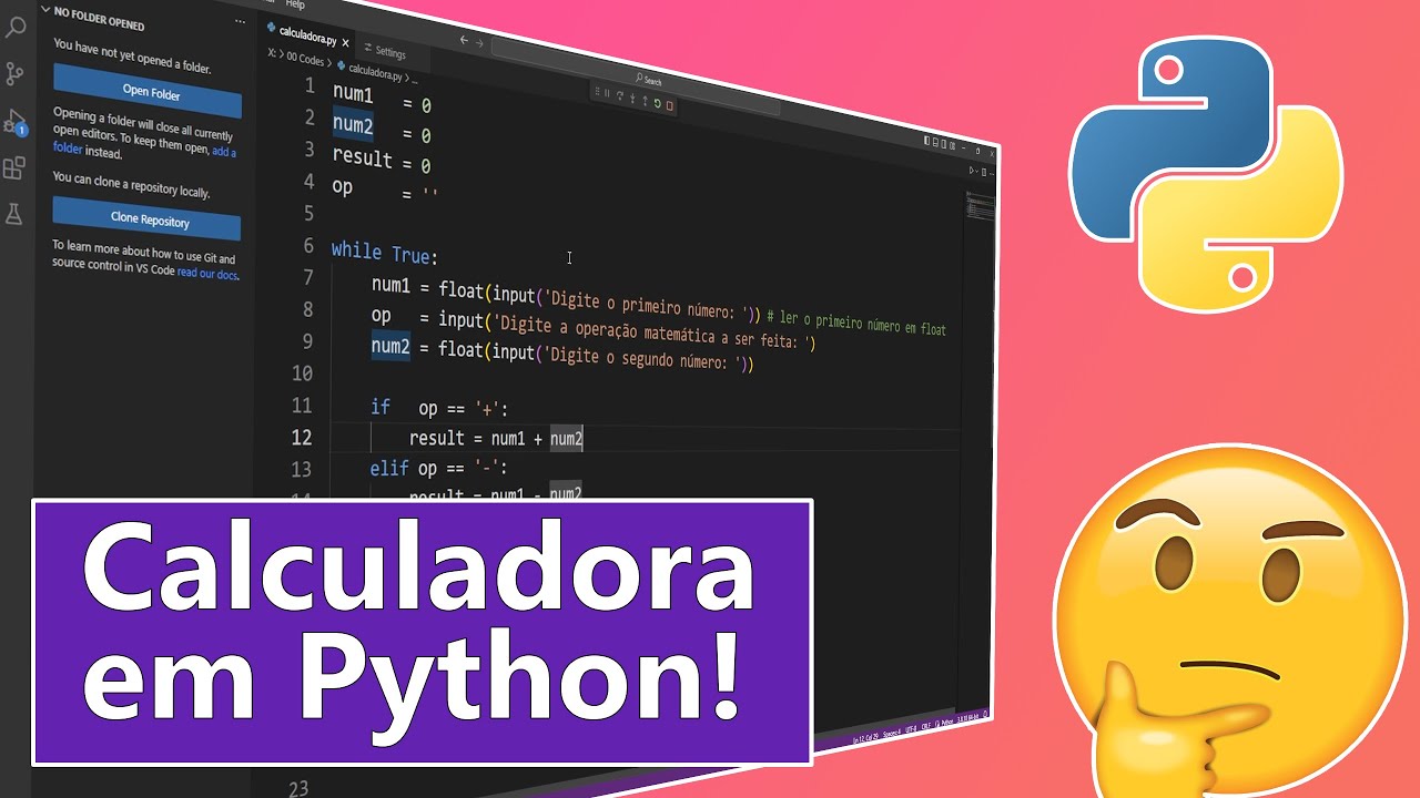 Criando Calculadora Uma Simples Com Python!