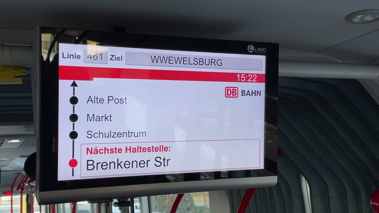 Haltestellenansagen der BVO Linie 461