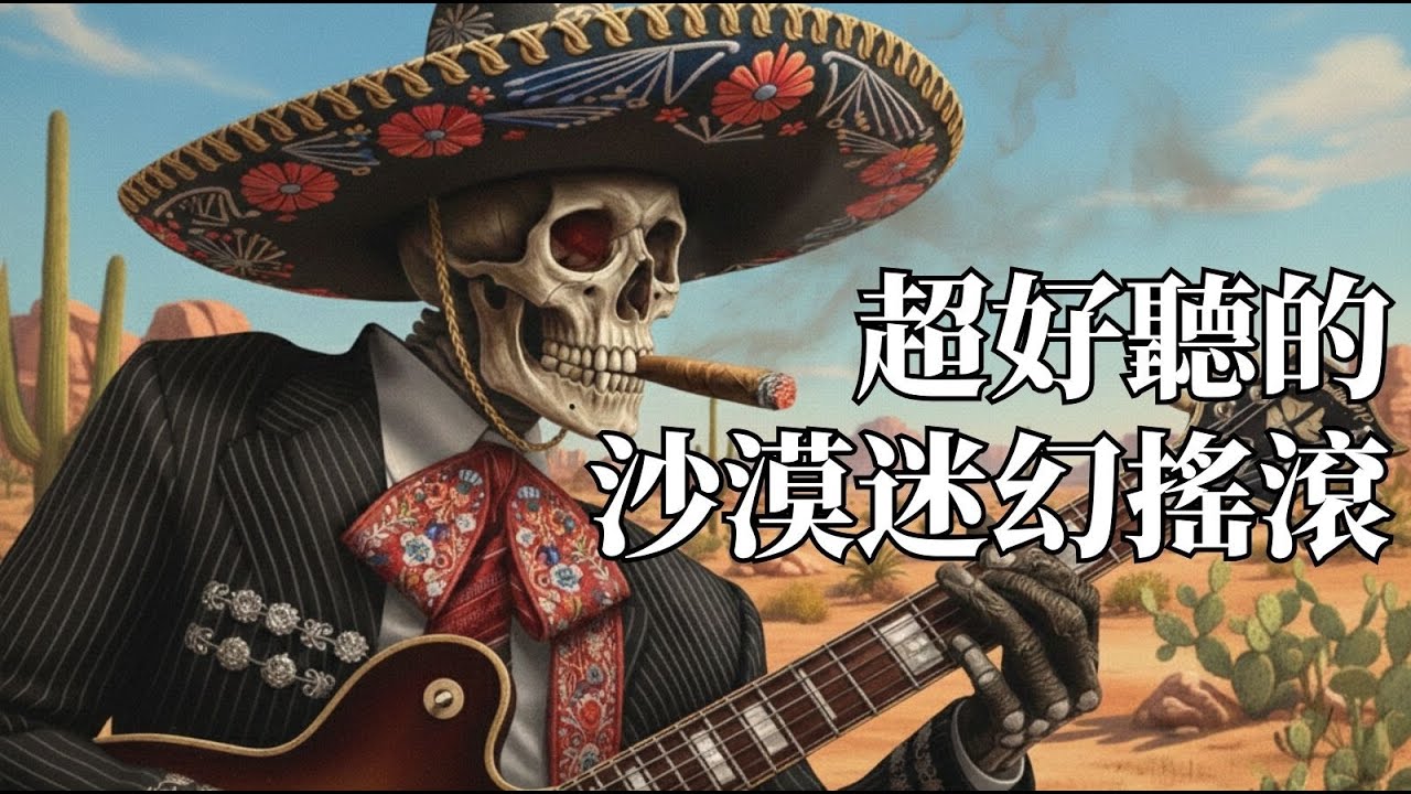 🌙 乾燥迷幻 × 墨西哥沙漠搖滾🏜️｜Lonely Night Psych Rock (Mexico) 🎸獨處・情緒整理・夜晚放空的穩定背景音樂 🎧