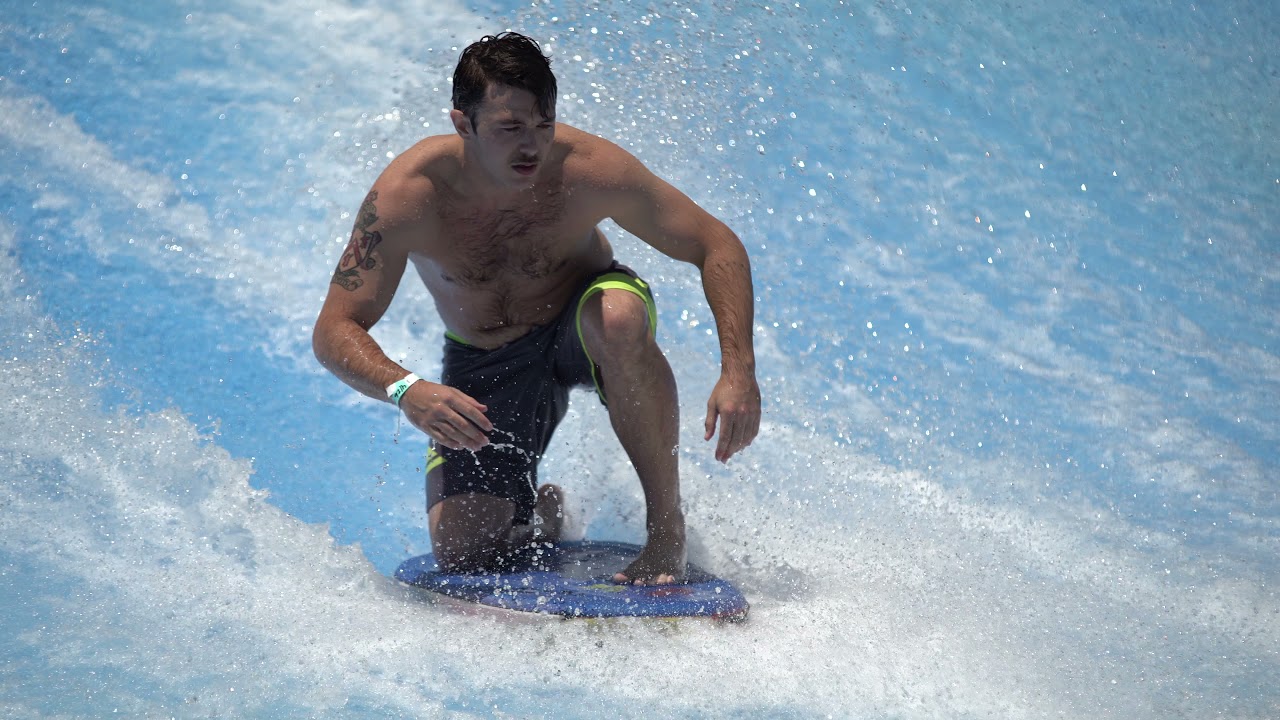 Pro Rider Sean Beckwith at Margaritaville Resort Hollywood, FlowRider Surf Machine