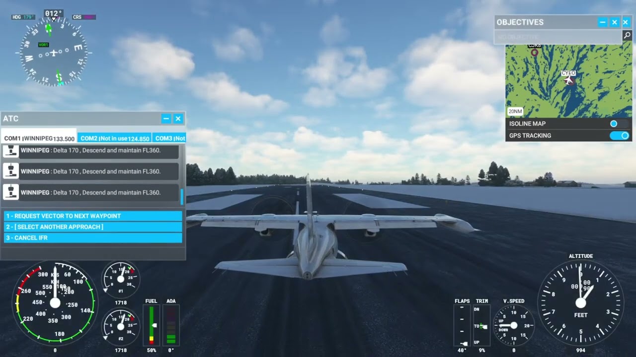 Mitsubishi Mu-2 Landing in Flin Flon CYFO | Microsoft Flight Simulator Xbox Edition