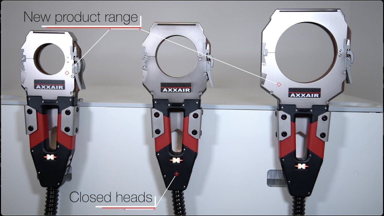 SATFX: New range of orbital closed welding heads from AXXAIR for perfect butt welding.