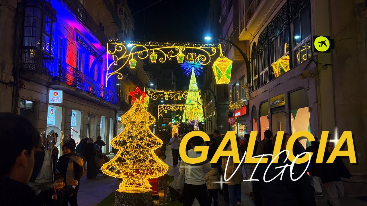 PASEO Nocturno por VIGO: Bajo Millones de LUCES (Night Walk in Vigo: Under Millions of Lights)