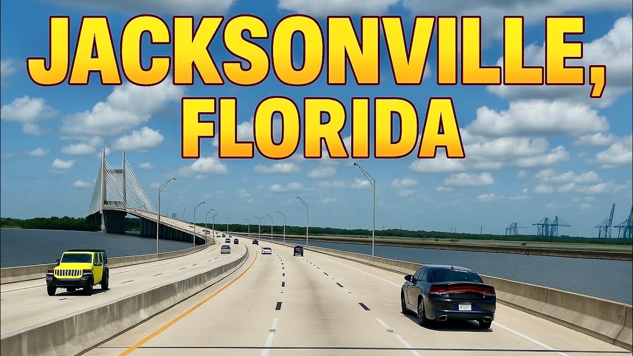 4K Jacksonville Florida Dames Point Bridge😃