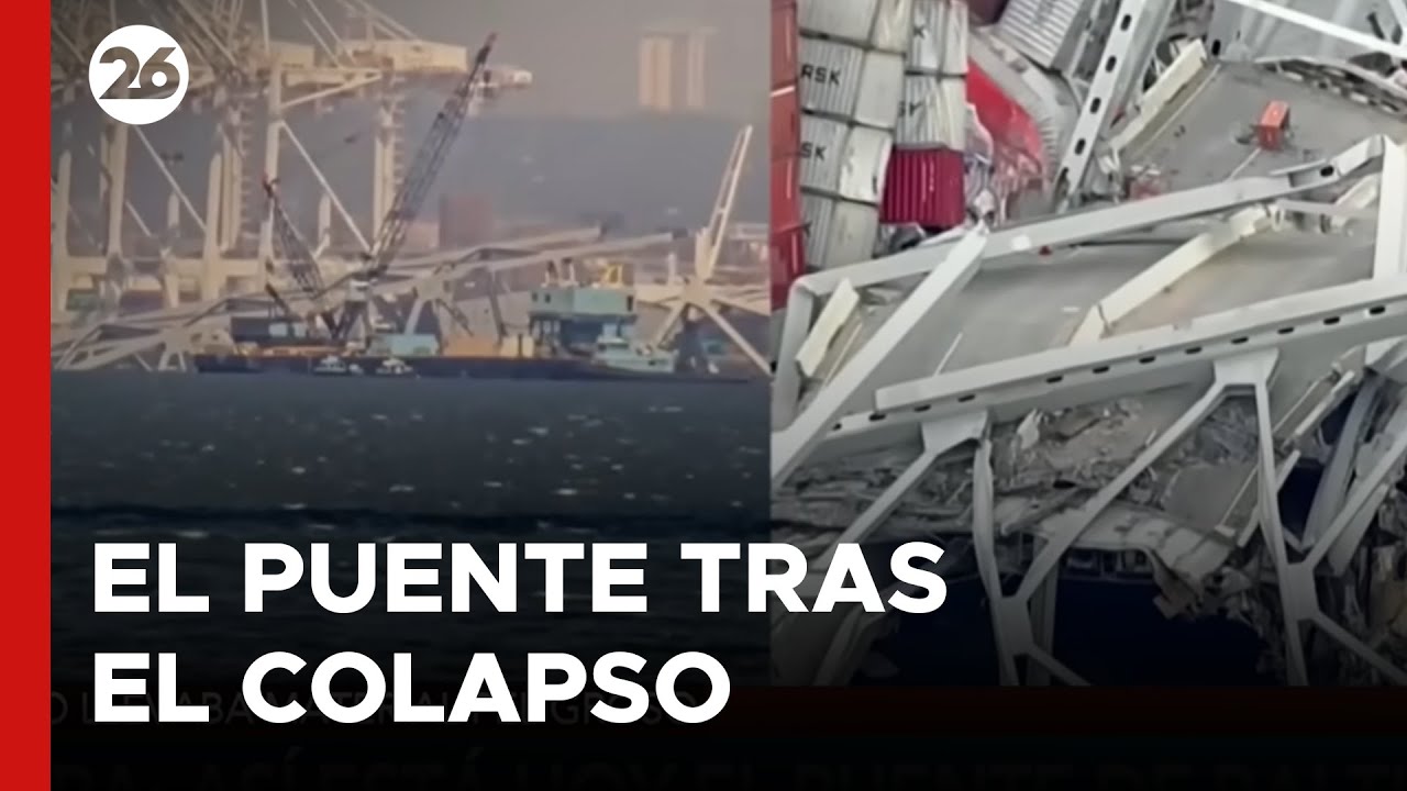 EEUU - EN VIVO | Así está en este momento el puente de Baltimore luego del colapso