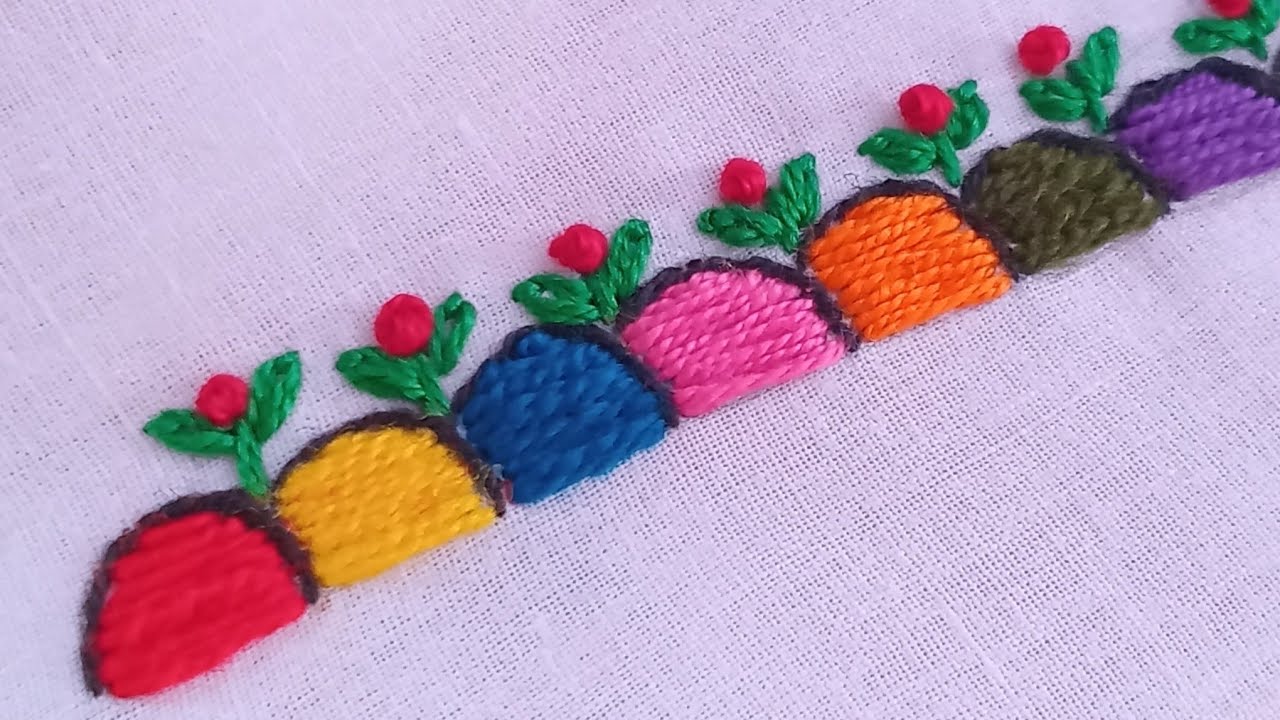 OWSOME HAND EMBROIDERY BORDERLINE || HAND EMBROIDERY ,BALOCHI EMBROIDERY DESGIN ❤️