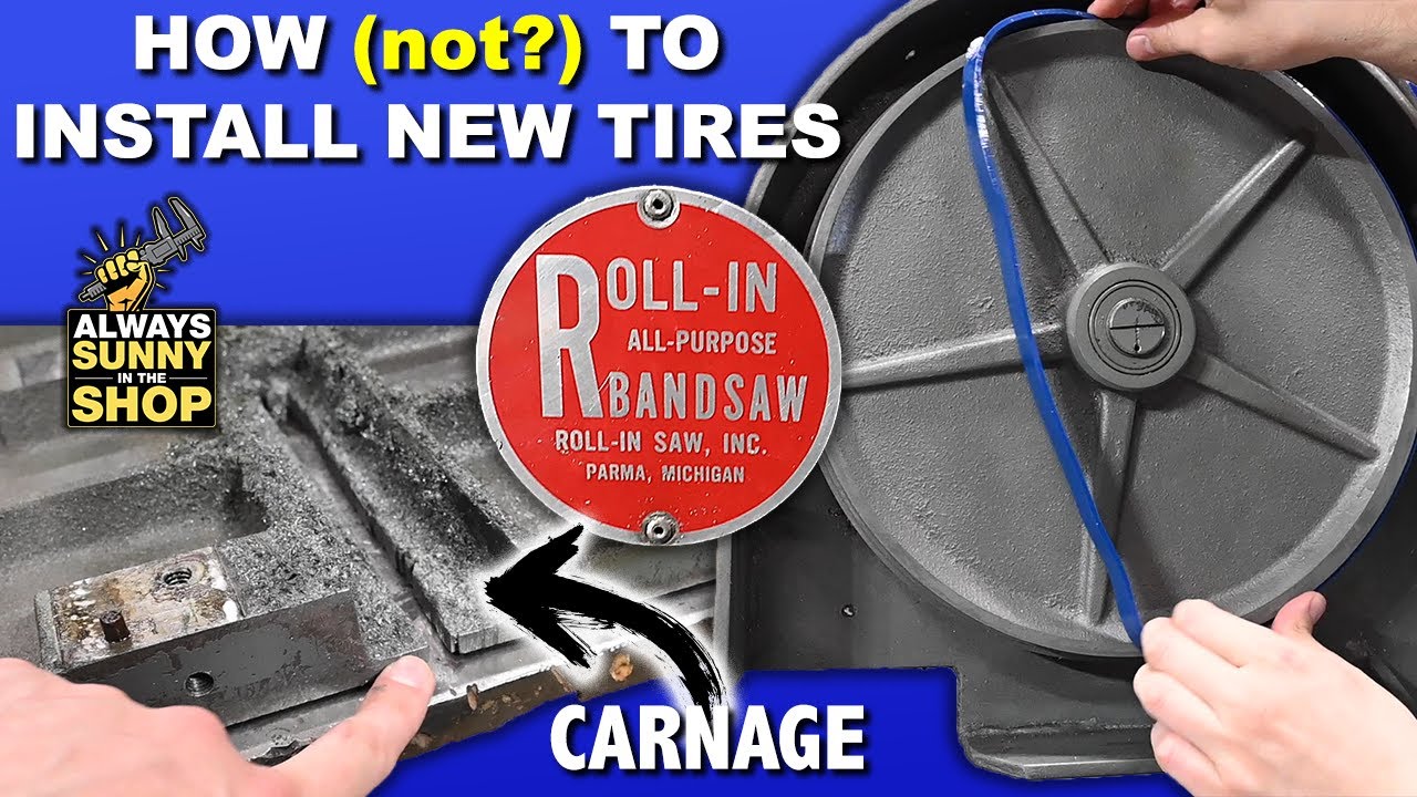 Roll In BandSaw Disassembly and Installing New Tires