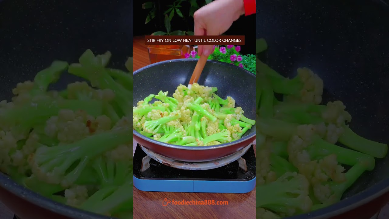 EASY STIR-FRIED CAULIFLOWER RECIPE #recipe #cooking #chinesefood #cauliflower #vegetables