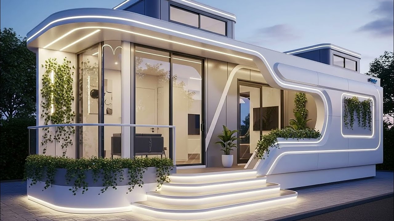21 Beautiful Futuristic Home Designs | Modern Curved Houses & Glass Balconies